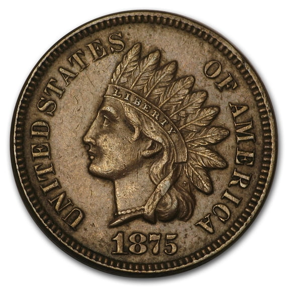 1875 Indian Head Cent AU