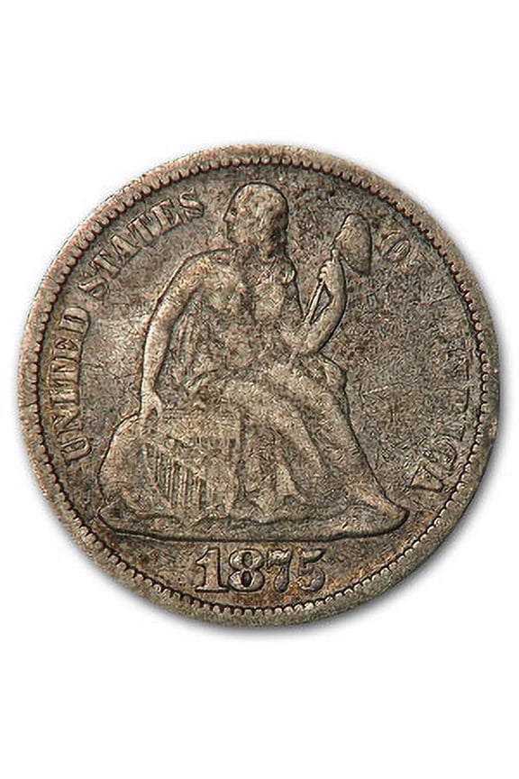 1875 Liberty Seated Dime Fine