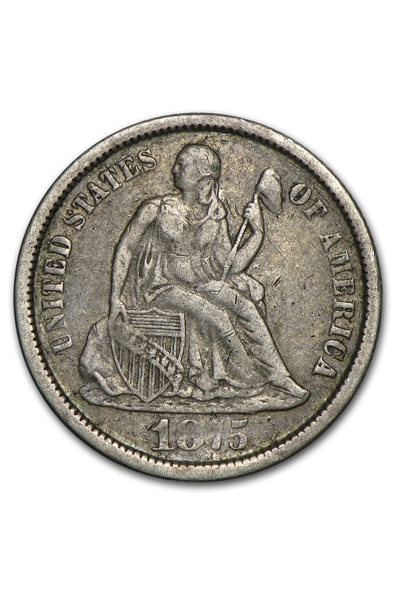 1875 Liberty Seated Dime VF