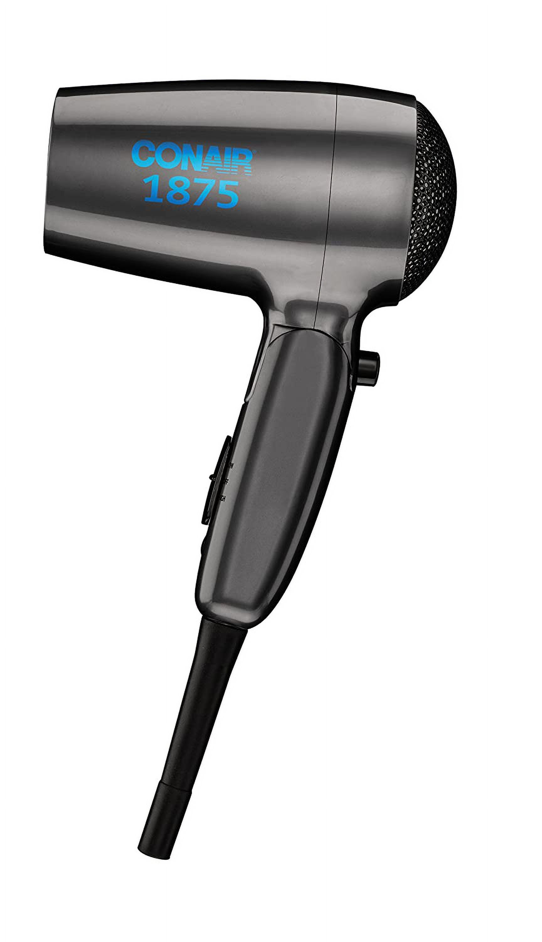 1875W Compact Travel Hair Dryer with Dual Voltage and Folding Handle