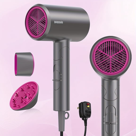 1875W Foldable Ionic Hair Dryer with Diffuser for Curly Hair