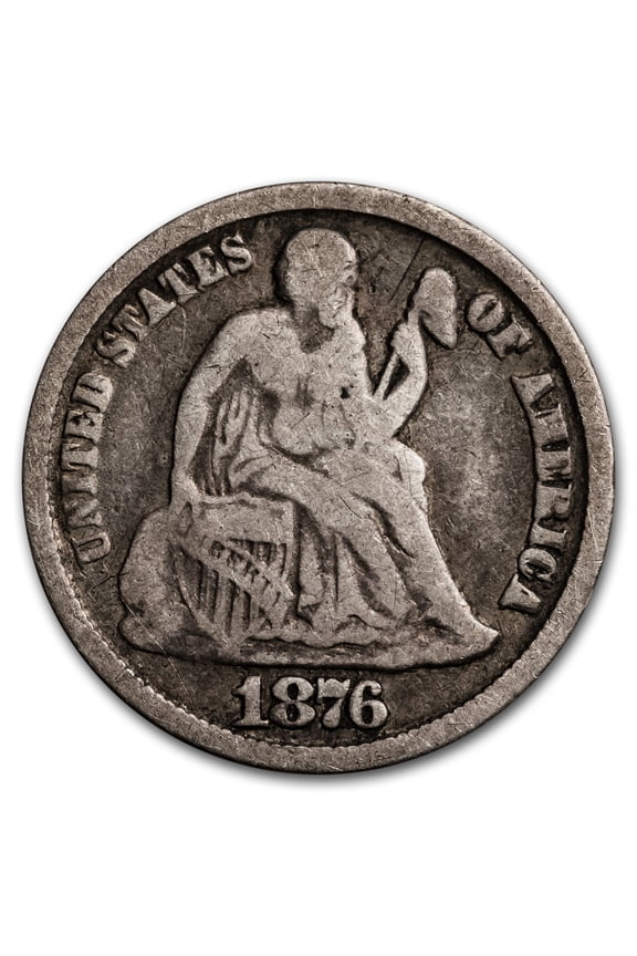 1876-CC Liberty Seated Dime VG