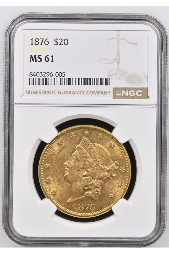 1876 Double Eagles Liberty Head NGC MS-61