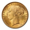 thumbnail image 1 of 1876 Great Britain Gold Sovereign Victoria Young Head MS-64 PCGS, 1 of 2