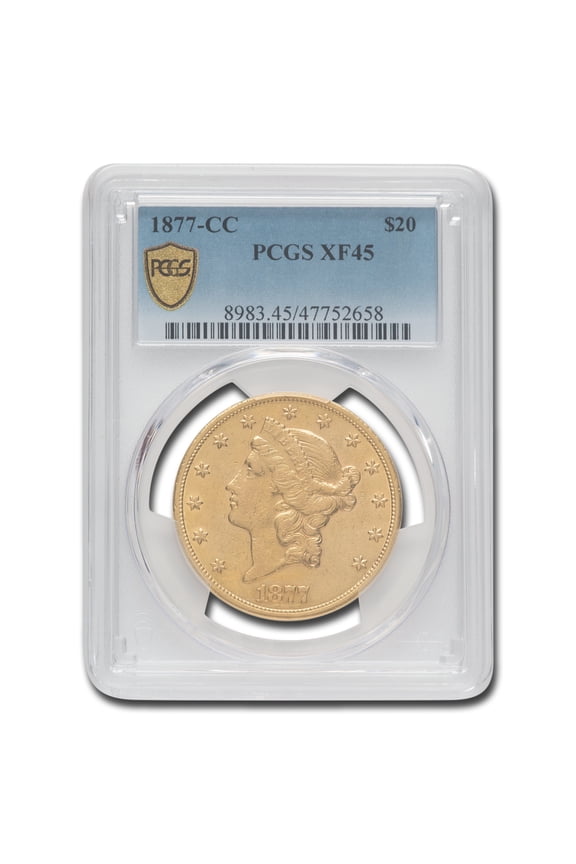 1877-CC $20 Liberty Gold Double Eagle XF-45 PCGS