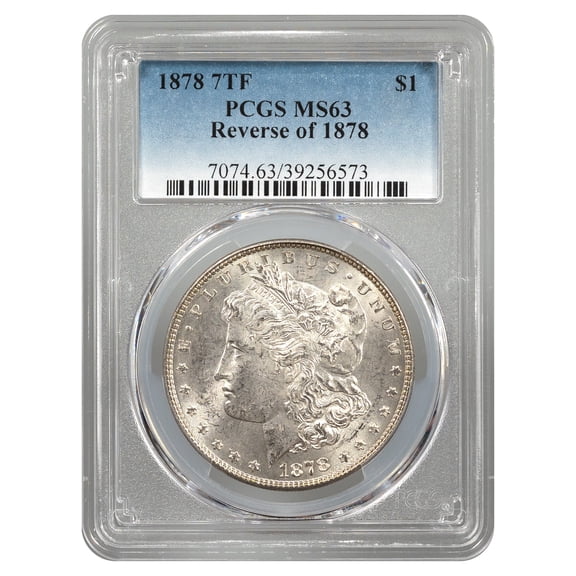 1878 7TF Reverse of 1878 Morgan Dollar PCGS MS-63