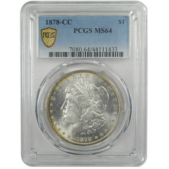1878 CC Morgan Dollar MS 64 PCGS Silver Uncirculated $1 Coin