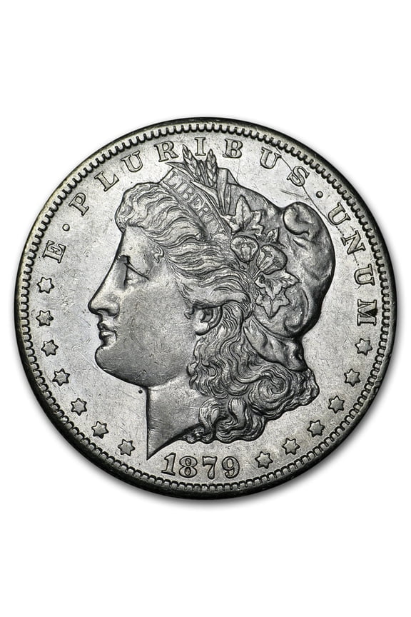 1879-CC Morgan Dollar Capped CC AU Details (Cleaned)