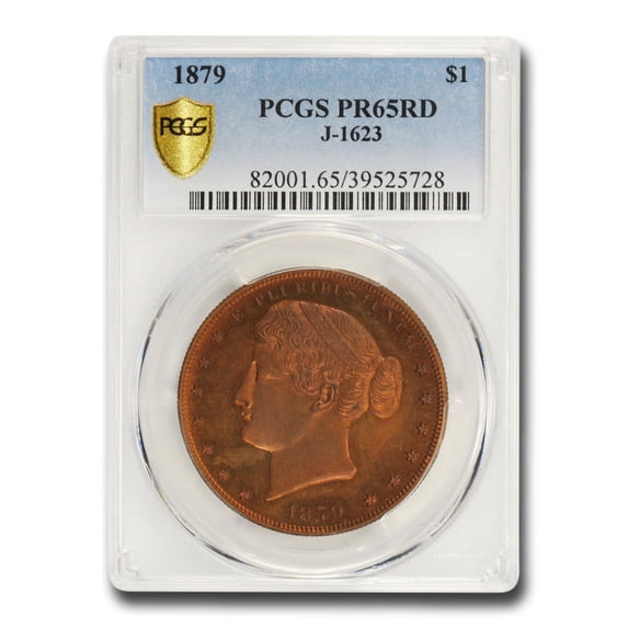 1879 Goloid Metric Pattern Dollar PR-65 PCGS (J 1623 Red)