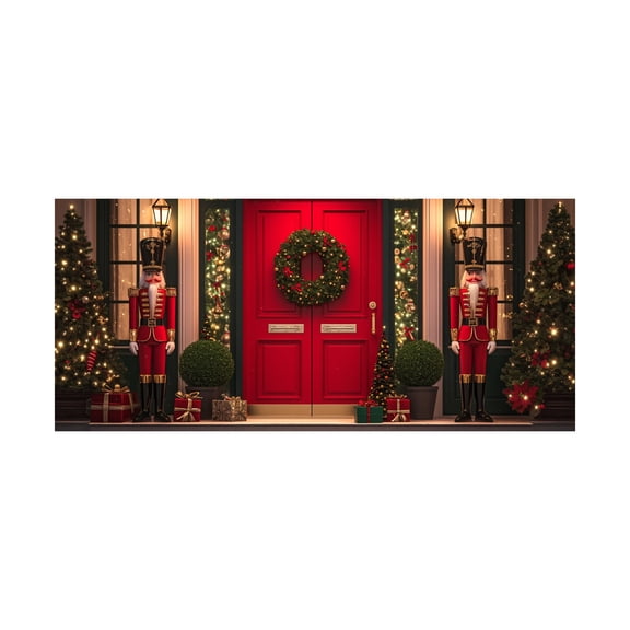 188.98x82.68 Inch Christmas Garage Door Cover Banner Large Snowman Winter Background Outdoor Indoor Decor for Xmas Holiday Party Supplies Backdrop Home Decoration