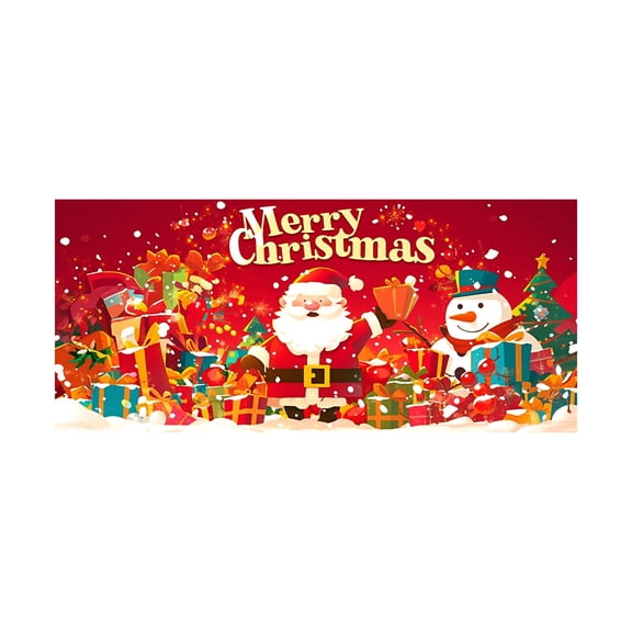188.98x82.68 Inch Christmas Garage Door Cover Banner Large Snowman Winter Background Outdoor Indoor Decor for Xmas Holiday Party Supplies Backdrop Home Decoration