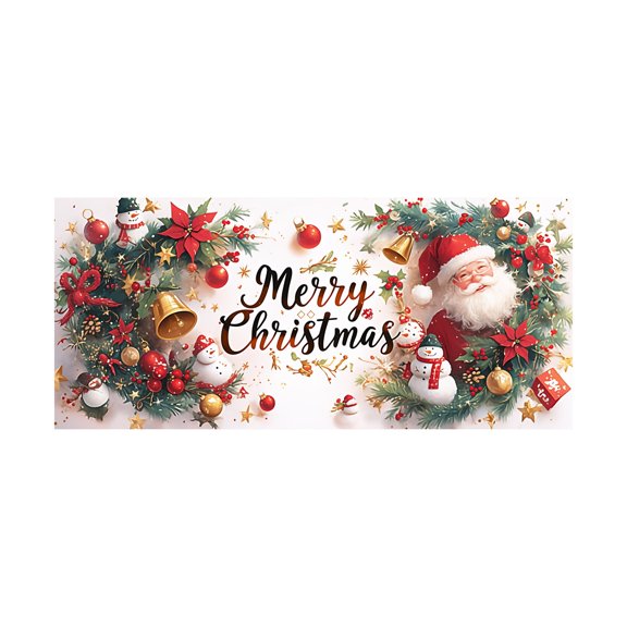 188.98x82.68 Inch Christmas Garage Door Cover Banner Large Snowman Winter Background Outdoor Indoor Decor for Xmas Holiday Party Supplies Backdrop Home Decoration