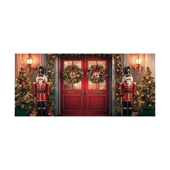 188.98x82.68 Inch Christmas Garage Door Cover Banner Large Snowman Winter Background Outdoor Indoor Decor for Xmas Holiday Party Supplies Backdrop Home Decoration