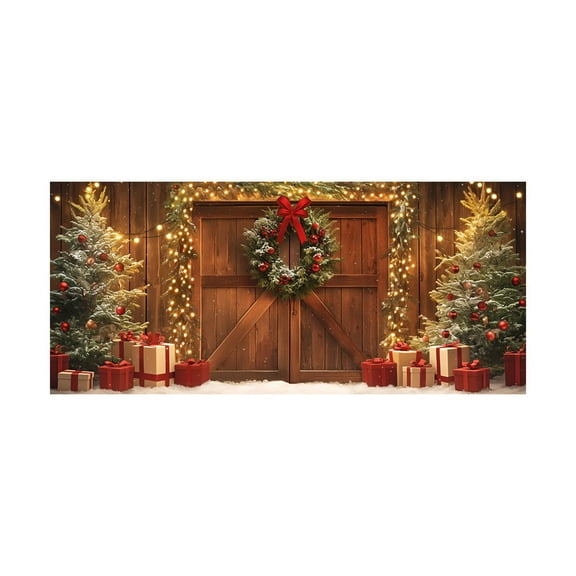 188.98x82.68 Inch Christmas Garage Door Cover Banner Large Snowman Winter Background Outdoor Indoor Decor for Xmas Holiday Party Supplies Backdrop Home Decoration