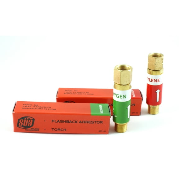 188 Flashback Arrestor - Torch - Oxygen/Acetylene (PAIR)