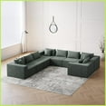 thumbnail image 1 of 188-Inch Modern Corduroy Modular L-Shaped Sectional Sofa - No Assembly for Living Room & Bedroom, 1 of 13