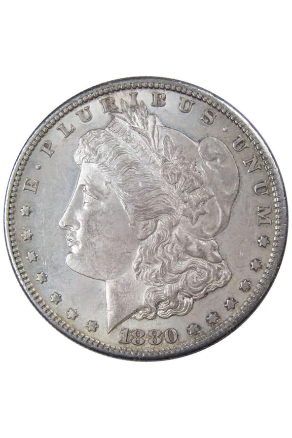 1880 S Morgan Dollar AU About Uncirculated 90% Silver $1 US Coin Collectible
