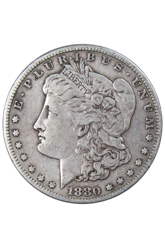 1880 S Morgan Dollar F Fine 90% Silver $1 US Coin Collectible