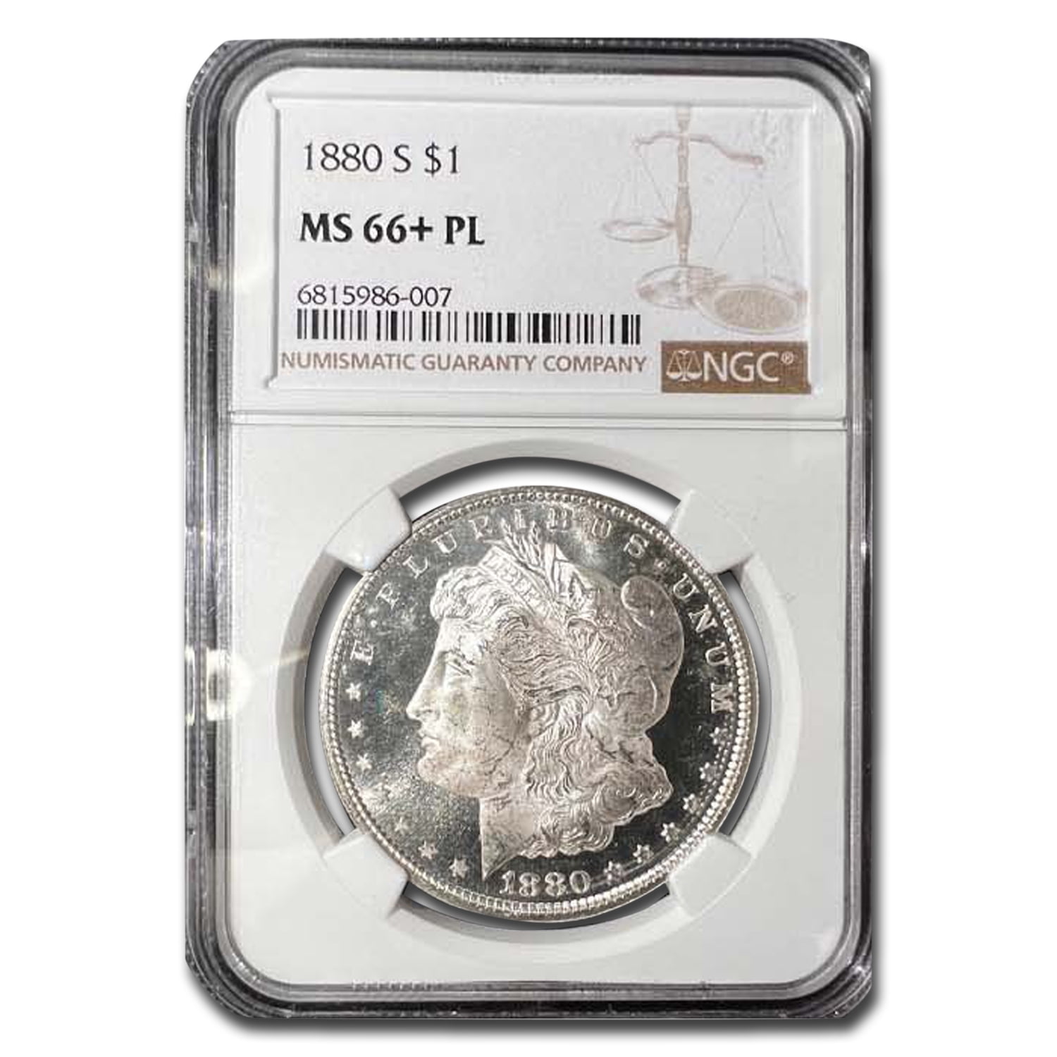 1880-S Morgan Dollar MS-66+ NGC (PL) - Walmart.com