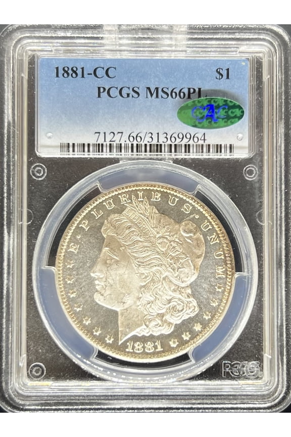 1881-CC Morgan Dollar MS66PL PCGS CAC (PA31369964)