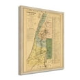 thumbnail image 1 of 1881 The Journeys and Deeds of Jesus Christ Map - Framed Vintage Palestine Map Wall Art - Biblical Map of Palestine - Scriptural Index on the Map of Palestine, 1 of 10