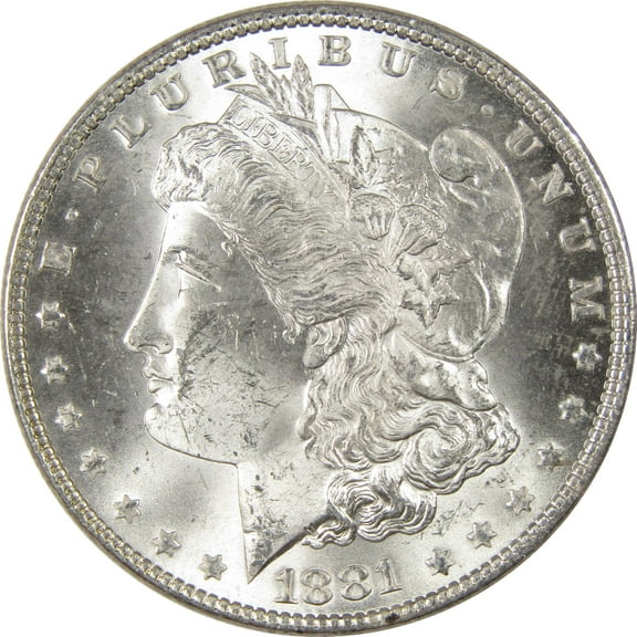 1881 Morgan Dollar Uncirculated Mint State Silver $1 Coin