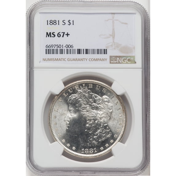 1881-S $1 Morgan Dollar NGC MS67+ (765870002)
