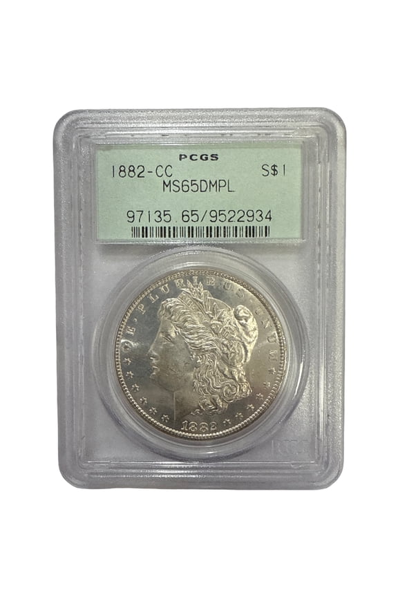 1882-CC Morgan Dollar PCGS MS-65 DMPL $1 Green Label