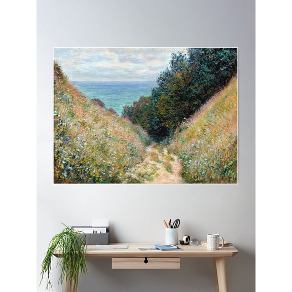 1882-Claude Monet-Road At La Cavã©E, Pourville-60 X 81 Poster Wall Art, Modern Wall Decor For Living Room Bedroom, 16x24 UNFRAMED