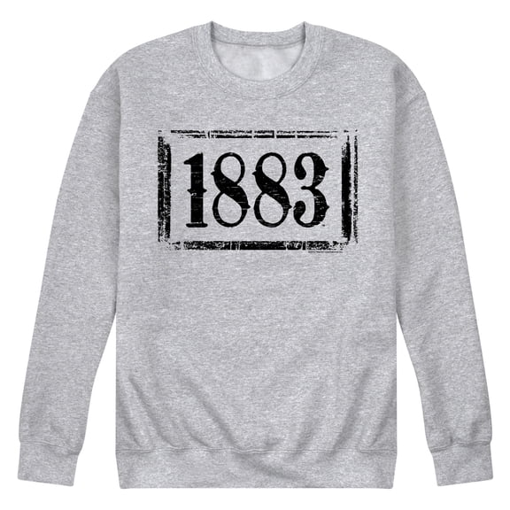 Yellowstone - 1883 Logo - Men's Long Sleeve Crew Fleece Sweatshirt