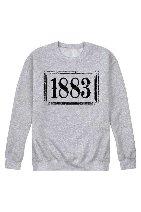 Yellowstone - 1883 Logo - Men's Long Sleeve Crew Fleece Sweatshirt