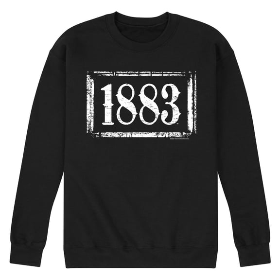 Yellowstone - 1883 Logo - Men's Long Sleeve Crew Fleece Sweatshirt