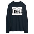 thumbnail image 1 of Yellowstone - 1883 Wood Sign - Men's Long Sleeve Graphic T-Shirt, 1 of 4