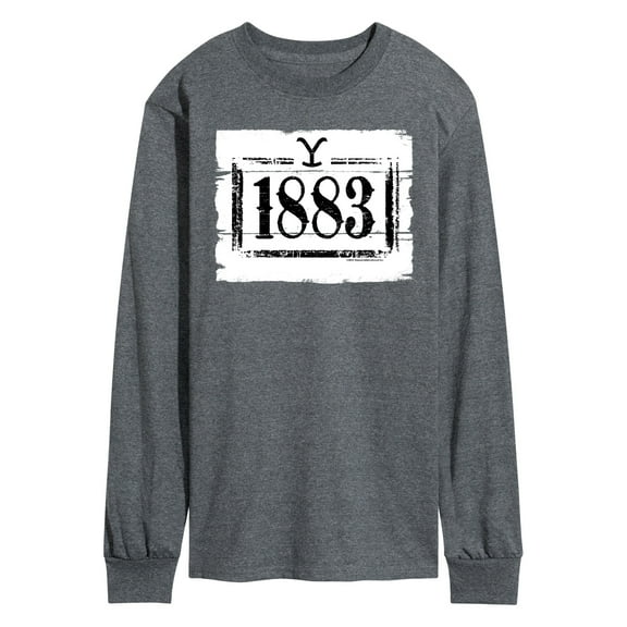 Yellowstone - 1883 Wood Sign - Men's Long Sleeve Graphic T-Shirt