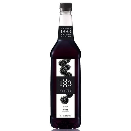 1883 Maison Routin Blackberry Flavoring Syrup 1 Liter Bottle