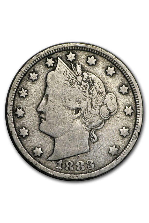 1883 Liberty Head V Nickel No Cents Good-Fine