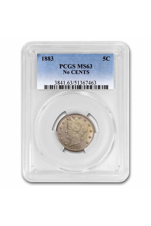 1883 Liberty Head V Nickel No Cents MS-63 PCGS