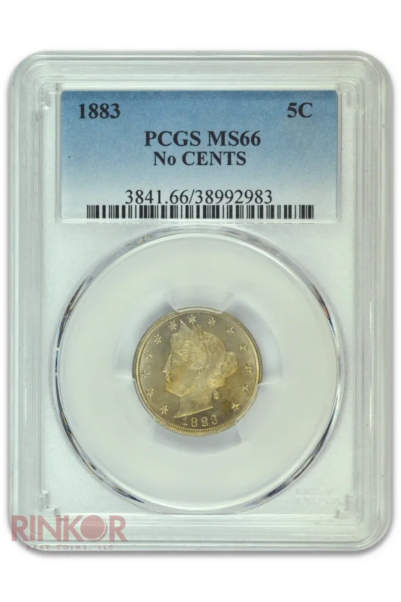 1883 Liberty V Nickel No Cents PCGS MS 66