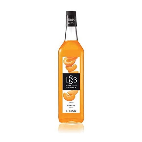 1883 Maison Routin - Apricot Syrup - Made in France - Glass Bottle | 1 Liter (33.8 oz)