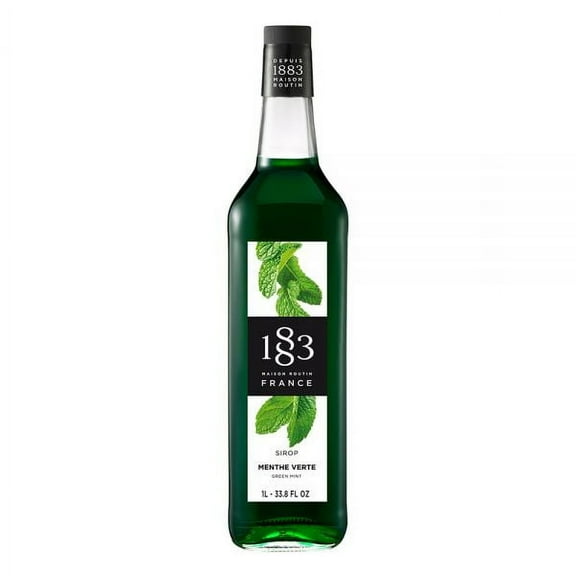 1883 Maison Routin Green Mint Syrup - Bottle (1L)