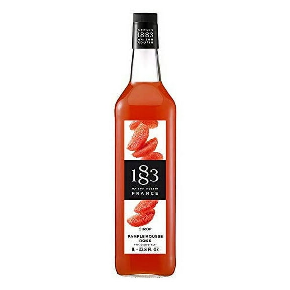 1883 Maison Routin - Pink Grapefruit Syrup - Made in France | 1 Liter (33.8 oz)