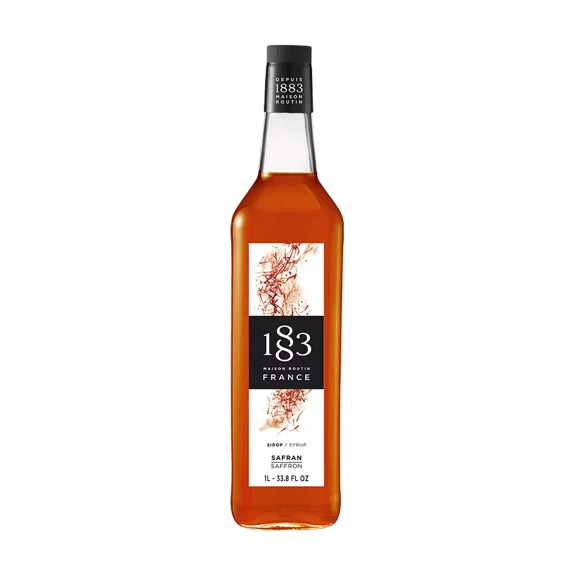 1883 Maison Routin Saffron Flavoring Syrup 1 Liter Bottle