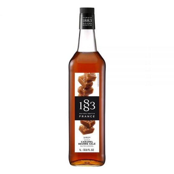 1883 Maison Routin Salted Caramel Flavoring Syrup 1 Liter Bottle