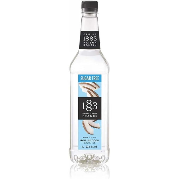 1883 Maison Routin Sugar Free Coconut Flavoring Syrup 1 Liter Bottle