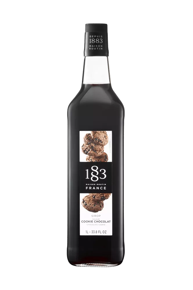ちょこまる 1883 Maison Routin Syrup Chocolate Cookie 1 Liter Glass Bottle