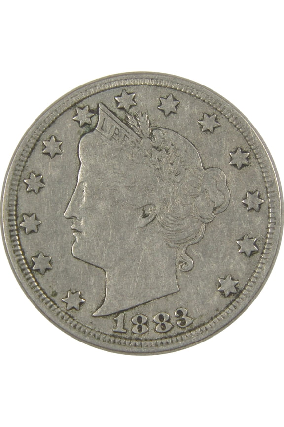 1883 No Cents Liberty Head V Nickel VF Very Fine 5c Coin