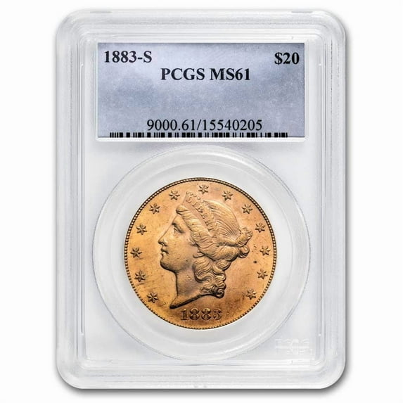 1883-S $20 Liberty Gold Double Eagle MS-61 PCGS