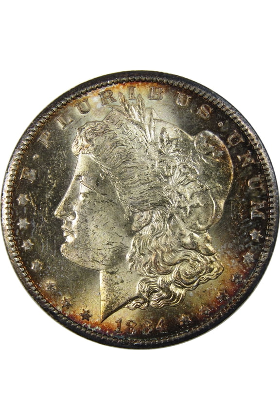 1884 CC Morgan Dollar BU Choice Uncirculated Silver Toned SKU:I23908