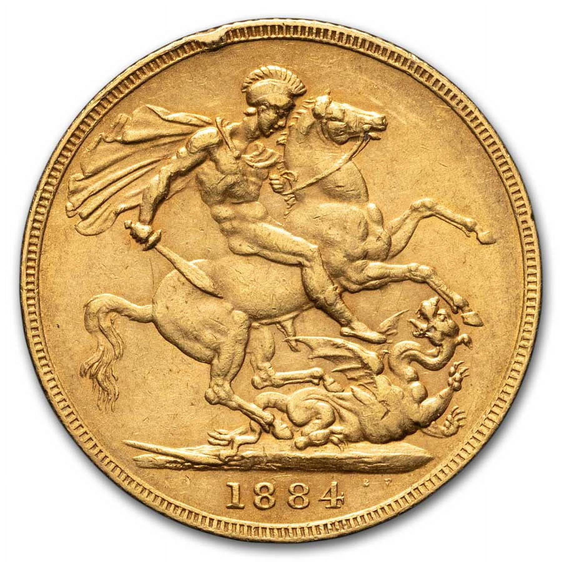 1884 Great Britain Gold Sovereign Young Victoria AU - Walmart.com