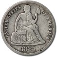 thumbnail image 1 of 1884 Liberty Seated Dime VF, 1 of 2